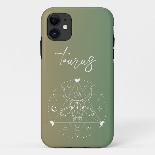 Taurus zodiac horoscoop sterbordgradiënt Case-Mate iPhone case (Achterkant)