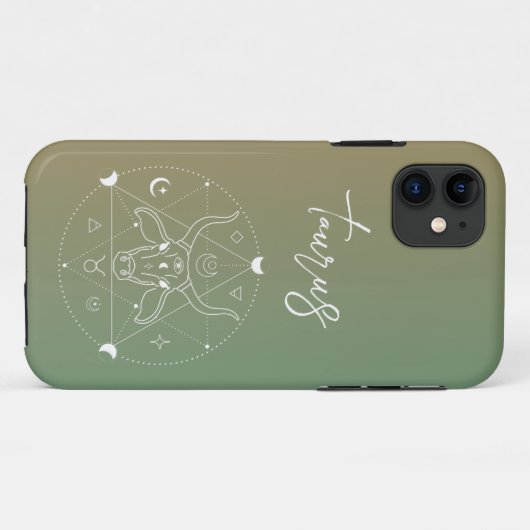 Taurus zodiac horoscoop sterbordgradiënt Case-Mate iPhone case (Achterkant (horizontaal))