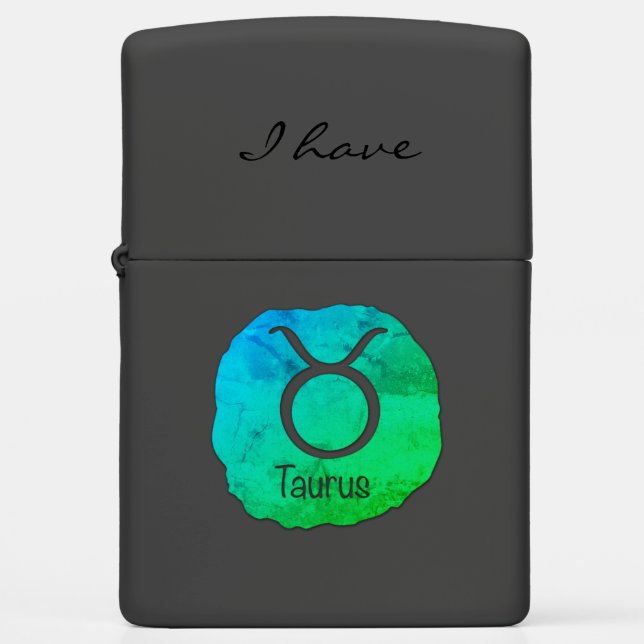 Taurus Zodiac Ik heb Zippo Lighter (Voorkant)