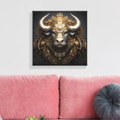 Taurus Zodiac Kunst Canvas Afdruk (Insitu (Woonkamer))