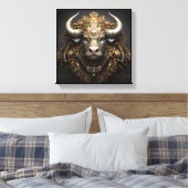 Taurus Zodiac Kunst Canvas Afdruk (Insitu (Slaapkamer))