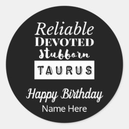 Taurus Zodiac Leuke Kenmerken Verjaardag Ronde Sticker