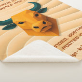 Taurus Zodiac Modern 3D with Affirmations  Sherpa Deken (3/4)