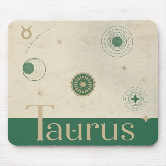 Taurus Zodiac Mousepad Muismat (Voorkant)