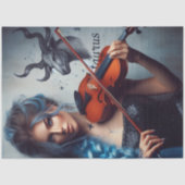 Taurus Zodiac Muzikant Viool Decoupage Tissuepapier (Voorkant)