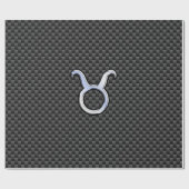 Taurus Zodiac op houtskoolvezelplaat Cadeaupapier (Vlak)