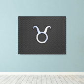 Taurus Zodiac op houtskoolvezelplaat Canvas Afdruk (Insitu (Houten vloer))