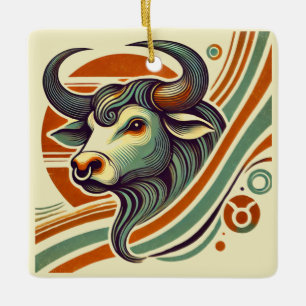 Taurus Zodiac Ornement de Noël Personnalisé