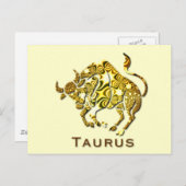 Taurus Zodiac Poscard Briefkaart (Voorkant / Achterkant)
