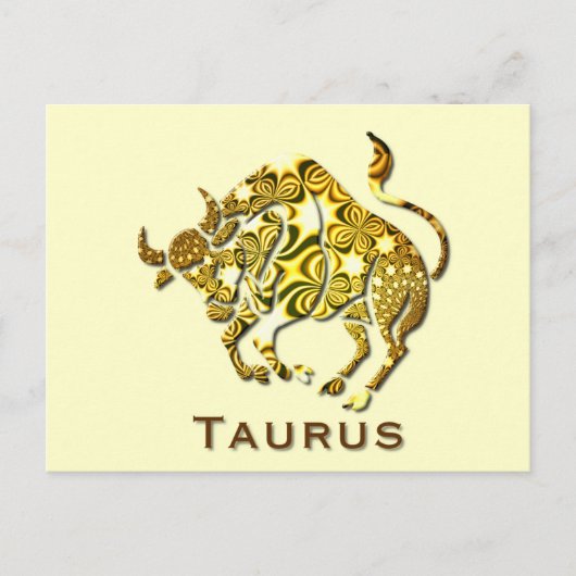 Taurus Zodiac Poscard Briefkaart (Voorkant)
