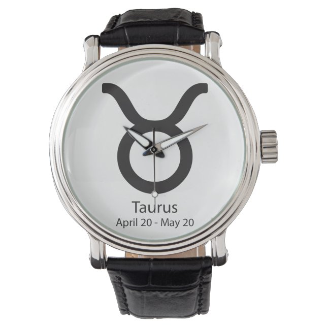 Taurus Zodiac Sign Astrology Horloge (Voorkant)