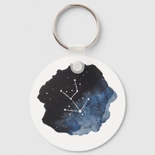 Taurus Zodiac Sign Constellation Star Galaxy Sleutelhanger (Voorkant)