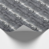 Taurus Zodiac Sign Grunge Distress Silver Style Cadeaupapier (Hoek)