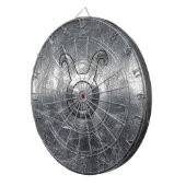 Taurus Zodiac Sign Grunge Distress Silver Style Dartbord (Voorkant Rechts)