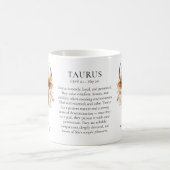 Taurus Zodiac Sign Horoscope Personalized Gift Koffiemok (Center)