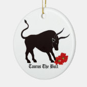 Taurus Zodiac Sign Keramisch Ornament (Links)