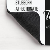 Taurus Zodiac Sign Mousepad, zwart-wit Muismat (Hoek)