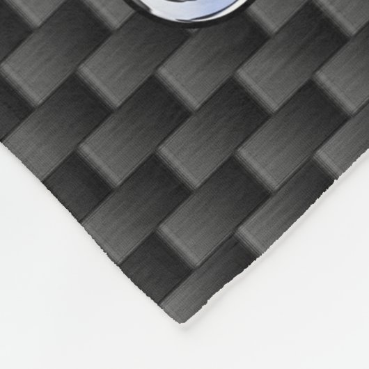 Taurus Zodiac Sign on Carbon Fibre Style Fleece Deken (Hoek)