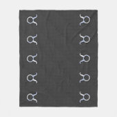 Taurus Zodiac Sign on Carbon Fibre Style Fleece Deken (Voorkant)