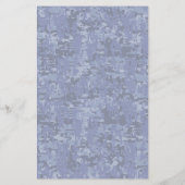Taurus Zodiac Sign on Navy Blue Digital Camouflage Flyer (Achterkant)