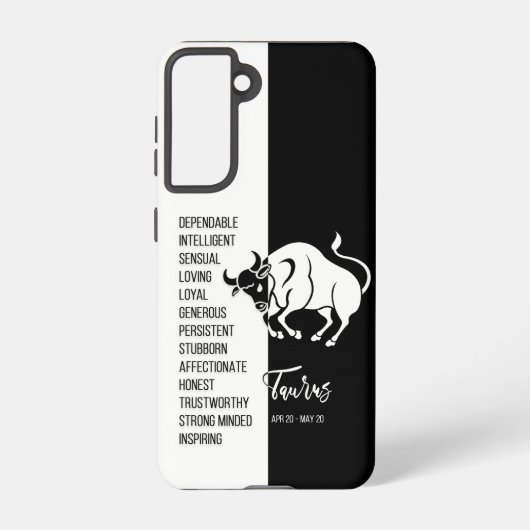 Taurus Zodiac Sign Samsung Galaxy Hoesje (Achterkant)