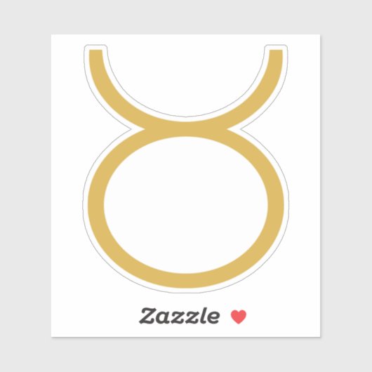 Taurus Zodiac Sign Sticker (Vel)
