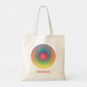 Taurus Zodiac Sign Stylish Gradient Tote Bag (Achterkant)
