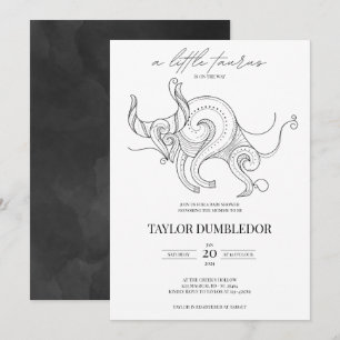 Taurus Zodiac Star Sign Astrology Baby shower Kaart