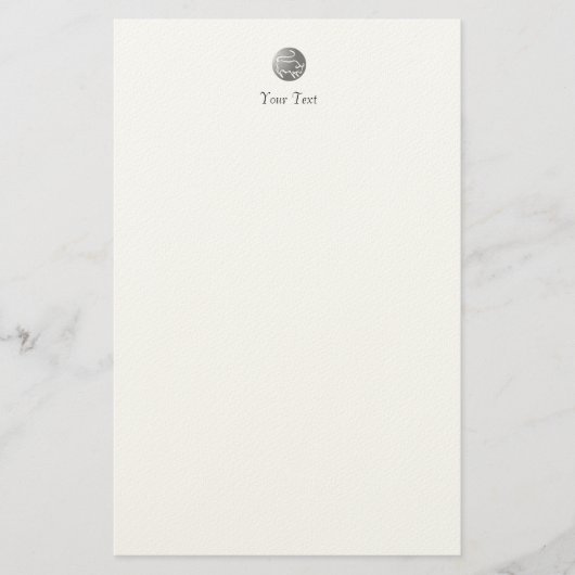 Taurus Zodiac Star Sign Silver Premium Briefpapier (Voorkant)