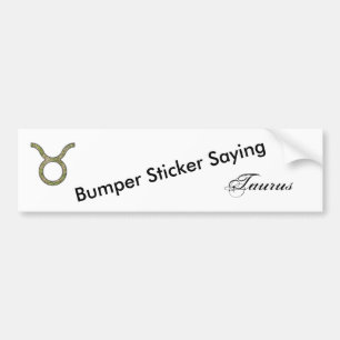 Taurus Zodiac Symbol Element van Kenneth Yoncich Bumpersticker