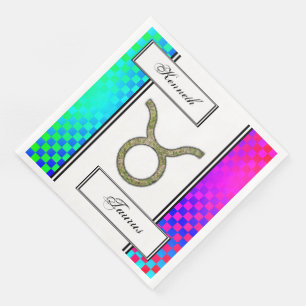 Taurus Zodiac Symbol Element van Kenneth Yoncich Servetten