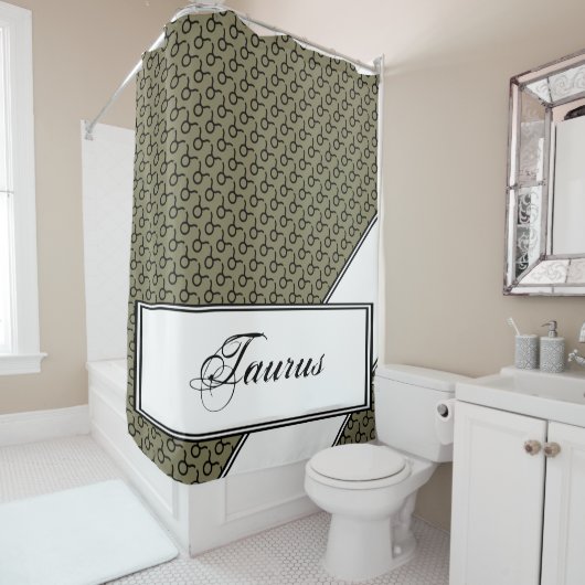 Taurus Zodiac Symbol Standard van Kenneth Yoncich Douchegordijn (In situ)