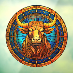 Taurus Zodiac Teken Faux Glas in lood Venster Clin Raamsticker