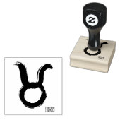 Taurus Zodiac teken Hout Kunst Rubberstempel (Gestempeld)