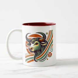 Taurus Zodiac Two-Tone Coffee Mok