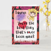 Taurus Zodiac Valentijnse Gepersonaliseerde Kaart (Gele Bloem)