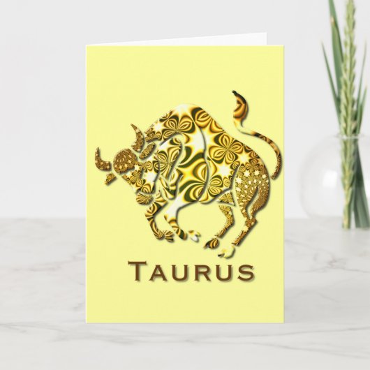 Taurus Zodiac Wenskaart Kaart (Voorkant)