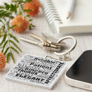 Taurus Zodiac Word Cloud Inspiration Sleutelhanger