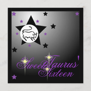 Taurus' Zodiacal Fortune Sweet Sixteen-Customize Kaart