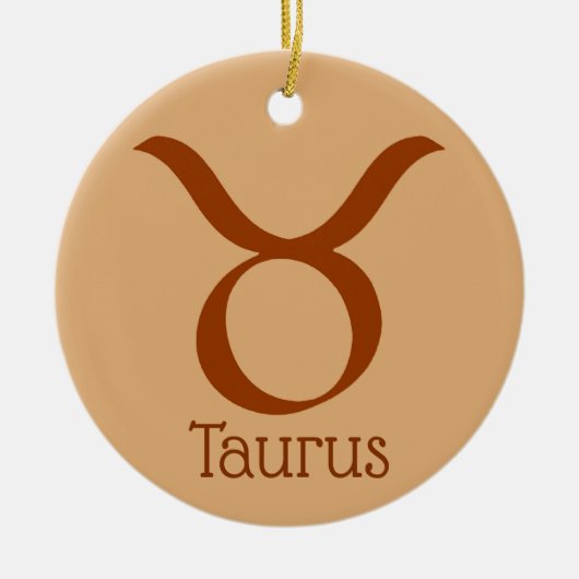 Taurus Zonneteken Dierenriem Symbool Keramisch Ornament (Voorkant)