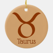 Taurus Zonneteken Dierenriem Symbool Keramisch Ornament (Achterkant)