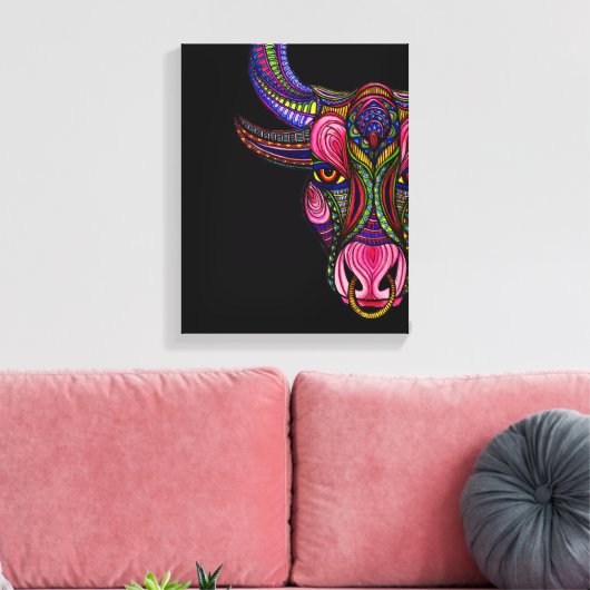 Taurussymbool Canvas Afdruk (Insitu (Woonkamer))