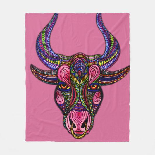 Taurussymbool Fleece Deken (Voorkant)