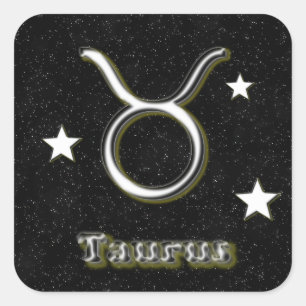 Taurussymbool Vierkante Sticker