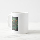 Taus Taurus Émeraude et Or Tasse de Café Astrologi (Devant gauche)