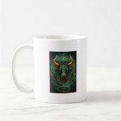Taus Taurus Émeraude et Or Tasse de Café Astrologi (Gauche)