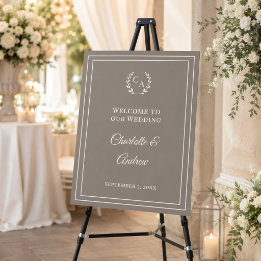Tauw beige gemerkt elegante huwelijksbegroeting