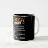 Taux horaire d'électricien à deux tons de café Mug (Devant droit)