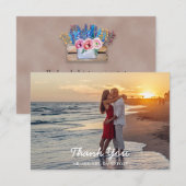 Taux rustique du Merci de Mariage de lavande (Devant / Derrière)