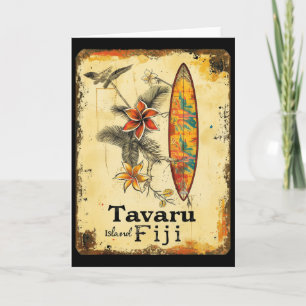 Tavaru-eiland Fiji Surfplank Surfer Strand Surfen Kaart